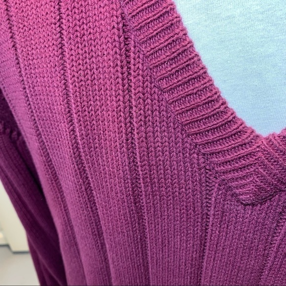 Vintage Eddie Bauer Knit Sweater Pullover Men XL Burgundy Long Sleeve Preppy - Picture 5 of 10